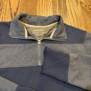 Matt Tortillo Men's 1/4 Zip Striped Cotton Long Sleeve Rugby‎ Sweatshirt Medium